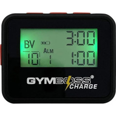 Gymboss Charge intervāla taimeris un hronometrs (melns/arkans)