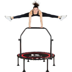 Kensone 40 collu Mini Rebounder batuts pieaugušajiem ar Bungee, 450 lbs, klusais iekštelpu vingrošanas batuts ar regulējamu rokturi ar putām, fitnesa batuts dārzam / sporta zālei, treniņiem