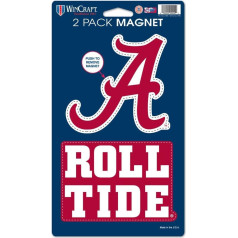 Wincraft NCAA University of Alabama wcr29034014 Magnēti (2 pac.), 5 x 9 collas