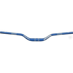 Funn Upturn Augsts kalnu velosipēdu stūres stūres ar 31,8 mm skavas platumu un 785 mm platumu, izturīgs un viegls sakausējuma stūres statīvs MTB un BMX, 55 mm palielinājums (zils)