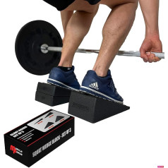 MuscleForge® Squat Wedge Block - stiepšanas, veiklības un tupēšanas treniņu stieņa izstiepējs - slīpais dēlis stiepšanai, slīpais dēlis mobilizācijai