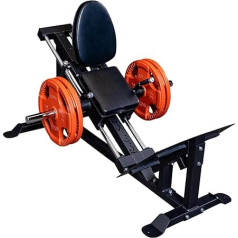 Body-Solid GCLP-100 2-in-1 kāju trenažieris, kāju prese, sēžamvietu trenažieris, kompakts kāju prese, studijas kvalitāte, maksimālā slodze 450 kg, 4 virzienu gultņu sliede (lineāra lodīšu gultnis)