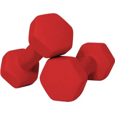 LAZY SPORTS neoprēna hanteles - neoprēna pārklājums - neslīdošas hanteles - sešstūra hanteles (2 gab.)