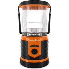 Blazin Battery LED uzlādējama laterna, 500 stundu darbības laiks, barošanas banka, vētras gaisma (600 lūmeni, oranža)