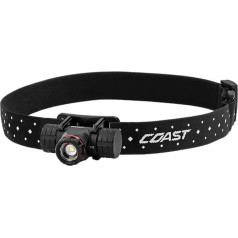 Coast XPH25R LED priekšējais lukturis, izturīgs pret laikapstākļiem, ar alumīnija korpusu LED gaismas intensitāte 410 lūmenu gaismas diapazons 120 m darba gaisma