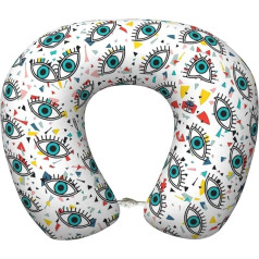 DEXNEL Eye Airplane Travel Pillow Memory Foam Pillow Piemērots lidmašīnas miega ceļojumiem