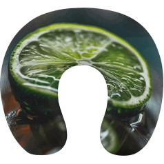 Green Fruit Travel Pillow Neck Support Memory Foam U-veida spilvens Soft Comfortable Travel Neck Pillow Sleep Rest Pillow Travel Accessories for Airplane Car Office