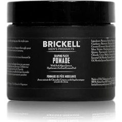 Brickell vīriešu veidojošā pasta vīriešiem, dabiska, teksturējoša vaska pomāde, 59 ml, aromatizēta