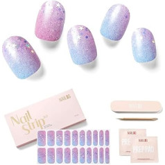 NAILOG Nail Wraps 20 gab., pusšķidras nagu lakas uzlīmes, ilgnoturīgas nagu aploksnes sievietēm ar mīkstu gēla apdari, nagu mākslas sloksnīšu komplekts Star Kisses
