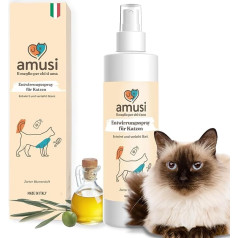 amusi Kaķu matu izķemmēšanas aerosols 250 ml 100% dabīgs un vegānisks - izķemmē un atbrīvo kaķu mezglus - padara kažoku mīkstu un spīdīgu - nav nepieciešama skalošana un aromāts visiem kažoka tipiem