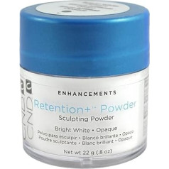 CND Enhancements Retention Plus pūderis, spilgti balts, necaurspīdīgs, 22 g