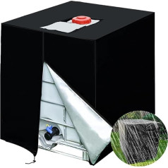 IBC tvertnes vāks, 1000 L, ūdens tvertnes brezenta tents ar rāvējslēdzēju, IBC tvertnes vāks, Aizsardzības vāks IBC tvertnes konteineram, Lietus tvertnes vāks, Aizsardzības brezenta tents, Lietus ūdens tvertne, 1000 L ūdens tvertnes piederumi