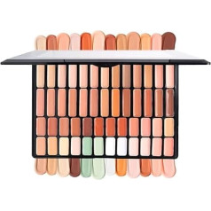 50 krāsu krēmkrāsu krēma palete ar 50 toņu toniem Pilnpaplašina sejas korektoru Stick Foundation Contour Grims Highlighter/Brightening, Neutralising, Dark Contour Primer Kit