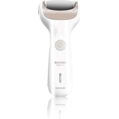 Cecotec Seidige elektrische Feile Bamba SkinCare, mit wiederaufladbarer Lithiumbatterie, Verwendung mit und ohne Kabel, abnehmbare Rollen mit unterschiedlichem Gewicht, 90-minūtige Autonomie.