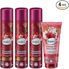 4 komplektu komplekts Warm Wishes sausais šampūns 3 x 200 ml Volume & Grip Cream Oil Body Lotion 1 x 200 ml