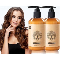 Shiren Zhuangshu Styling Cream, Ilgnoturīga matu ieveidošana Elastina Para El Cabello Moroccan Volume Moisturising Elasticity Curly Hair for Dry, Damaged Curl Hair Care (2 gab.)