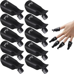 Nagel-Clips, 10 Stück Nail Soak Off Clip, Nagellackentferner-Clips, Acryl-Gel-Nagellack-Clips, Nagelclips zum Entfernen von Gel-Nagellack, für Finger-UV-Gel-Nagellackentfernung