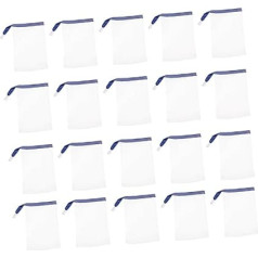 MAGICLULU Pack of 60 putojošu sietu putu tīklā Putošana Net Exfoliating Mesh Soap Mesh Bags for Travel Toilet Brush Wall Mounting Skincare Bag Bow Foam Bag for Bathroom