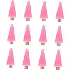 HONMEET 12st Punkts Bohrstift Wachskopf Strasssteine für Nägel Nailart-strasssteine Maniküre-stiftkopf Nail Art Stiftkopf Nail Art Zeichenstift Nägel Wachsstift Nagelpicker-stiftkopf Rosa