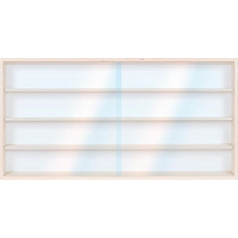 Alsino V-60.4A Dzelzceļa modeļu vitrīna Koka vitrīna ar rievām (aptuveni: 23,62' x 15,35' x 3,45')