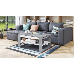 Designimpex Nuo Design Kafijas galdiņš Daudzfunkcionāls darba galds Ēdamgalds Ēdamgalds Krāsa: Betona - matēts balts