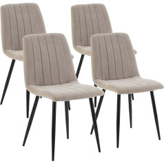 Homn Living Komplekts ar 4 mīkstajiem pusdienu krēsliem SGS sertificēts 45cm (platums) x 56cm (garums) x 84cm (augstums)