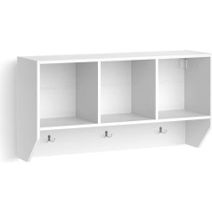 Vicco Luigi sienas plaukts, balts, 107,2 x 56 cm