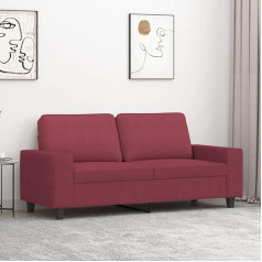 Klyeon 2-vietīgs dīvāns Vīnsarkans 140 cm audums, Vīnsarkans 2-vietīgs dīvāns atpūtai un izklaidei Dzīvojamā istaba, Dīvāni