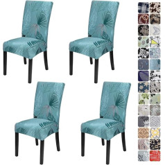 ‎Jotom JOTOM Stretchy krēslu pārvalki Fashion Removable Soft Spandekss ēdamistabas krēslu pārvalki ēdamistabas krēslu pārvalki viesnīcu ballītei kāzu ēdamistaba virtuvei (A lapa, 4 gab. iepakojums)
