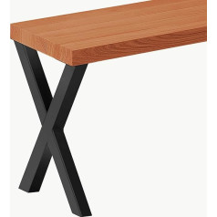 Lamo Manufaktur Ēdamistabas koka sols 30 x 80 x 47 cm Mēbeļu kāju dizains Melns/tumšs