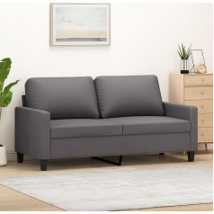 Xichuzi 359139 Divvietīgs dīvāns pelēks 140 cm, Mākslīgā āda, Dīvāni un kušetes, Dīvāns viesistabai, Dīvāns pusaudžu istabai, Atpūtas dīvāns, Dīvāns guļamistabai, Mīkstās dīvāni