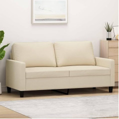 Somanki 359165 Divvietīgs dīvāns krēmkrāsas 140 cm audums, Dīvāni un kušetes, Dīvāns viesistabai, Dīvāns pusaudžu istabai, Atpūtas dīvāns, Dīvāns guļamistabai, Mīkstie dīvāni, Mīkstie dīvāni