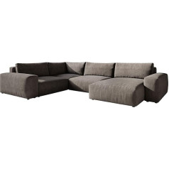 Delife Lanzo Living Area XL mikrošķiedras haki brūna 360 x 260 cm šezlonga mainīga