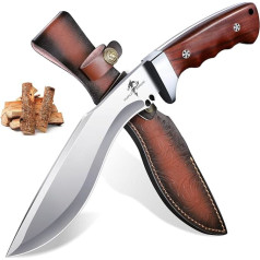 Purple Dragon āra izdzīvošanas nazis, medību nazis, fiksētais nazis ar ādas maksti, ass Bushcraft kempinga nazis ar koka rokturi, Full Tang izdzīvošanas nazis, liela mačeti, dāvanas vīriešiem