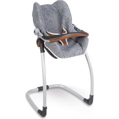 Smoby - Comfort Baby - Pelēks sēžamais + Augstais krēsls 3 in 1 - podiņam un lellēm - Balantelle funkcija