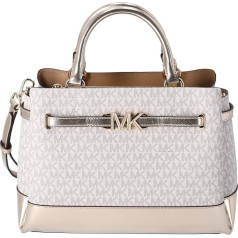 Michael Kors Liela plecu somiņa ar jostu, vaniļa MK Signature Pale Gold, vaniļa, gaiši zelta, vidēja, vaniļa, gaiši zelta, gaiši zelta