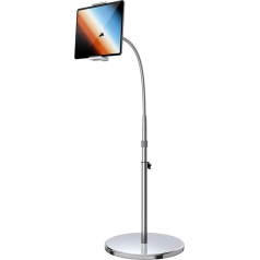 Lamicall planšetdatora grīdas statīvs, planšetdatora turētājs - turētājs ar regulējamu augstumu un stabilu pamatni 4,8 kg, iPad 12.9, iPad Air Mini 2 3 4, Switch, Tab un planšetdatoriem ar 4,7-13 collu izmēru