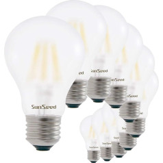 SUNSEED 10x kvēlspuldze LED matēta klasiskā spuldze E27 9 W aizstāj 83 W silti balta 2700 K