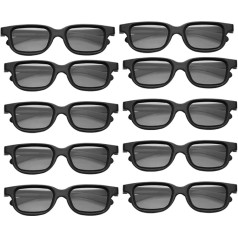 Dciustfhe Polarizētas pasīvās 3D brilles 3D TV Real 3D Cinemas 3D spēlēm un TV rāmītim 10 gab. iepakojumā