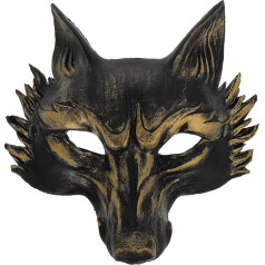 VALICLUD maska lapsa kostīmu aksesuāri Half dzīvnieku klauns Halloween vilkača kostīms Dream Dance Party Half Face Party Supplies PU grims kostīmu rekvizīti kaķis ar pusi sejas formas 3D
