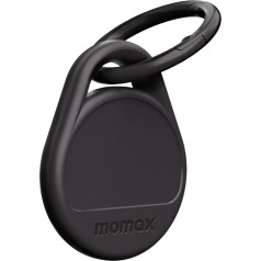 MOMAX atslēgu meklētājs darbojas ar Apple Find My un Android aplikāciju, kas ļauj atrast bagāžu, mugursomu, somu, maku, mājdzīvniekus (melns)