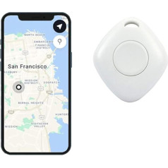 TOTMOX Smart Bluetooth meklētājs un atslēgu meklētājs, atslēgu meklētājs ar lietotni, GPS izsekošana bērniem, atslēgām, bagāžai, lietotnes vadība, saderīgs ar iOS Android, 1 komplekts, balta krāsā