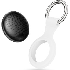 VIXOLYN Smart Tag - Air Tracker Tag saderīgs ar Apple Where is ? (tikai iOS) ar aizsargvāciņu, ūdensizturīgs Bluetooth atslēgu meklētājs, priekšmetu meklētājs makam, bagāžai, nomaināma baterija