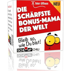 Schlump-Chili Spilgtākā bonusa mamma pasaulē - smieklīgs dāvanu komplekts pamātei, audžumeitai, adoptētājai. Forša dāvana, piemēram, dzimšanas dienā, Ziemassvētkos, Mātes dienā.