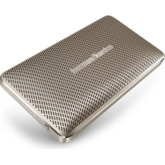 Harman/Kardon Esquire 2 Slimline Tragbares Aufladbares Bluetooth Wireless Lautsprechersystem mit Integrierter 360 Grad Freisprecheinrichtung, Echo- und Geräuschunterdrückung - Schwarz