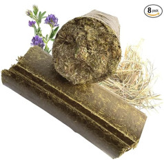 LAX Meadow Products, kraukšķīgi kociņi zirgiem, veselīga neapstrādāta barība no siena un lucernas, papildbarība zirgiem, gardumi zirgiem, bez graudiem un melases, 8 x 3,25 kg