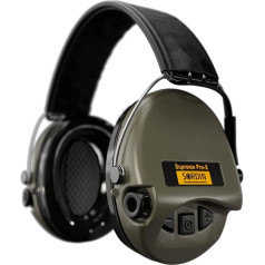 Sordin Pro-X austiņu aizsardzība - 75302-X/L-G-S - Aktīvie medību ausu aizsargi - EN 352 - Gēla spilventiņš, ādas aproce un zaļa kapsula