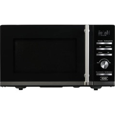 KHG MW-23.1GS Mikroviļņu krāsns ar grilu 23 L, melna, 9 automātiskās programmas, jauda līdz 1400 W, ieskaitot grozāmo galdu/grila režģi, digitālais displejs, atkausēšanas funkcija, bērnu bloķētājs, beigu signāls