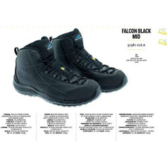 Par blu 51381 02La Falcon Mid darba apavi, melni, 41 izmērs