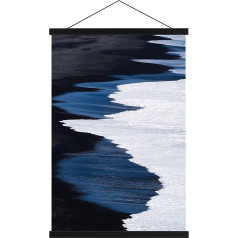 Sanauto A1 plakātu lente, Plakātu turētājs, Plakātu lente, Plakātu lente, 61 cm, Magnētiskais koka plakātu pakaramais, Rāmja lente, Rāmja lente, Rāmis, 60 x 90 cm, 61 x 91,5 cm, 60 x 40 cm (61 cm, melns)